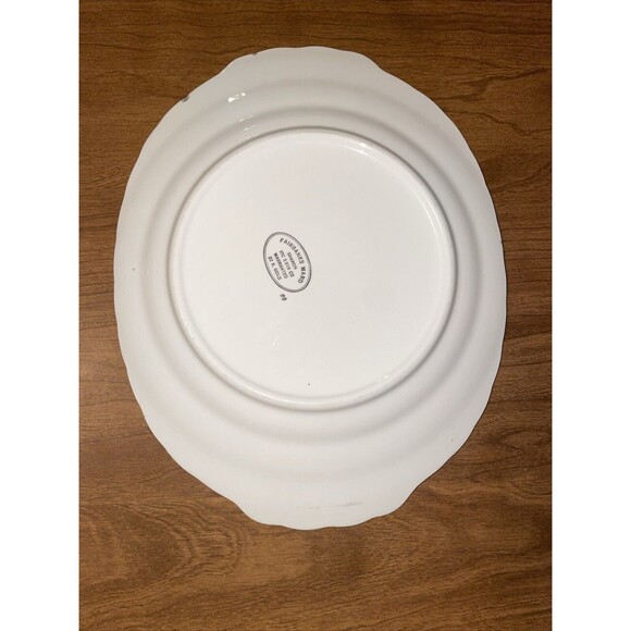 Vintage Fairbanks Ward China SHARON Serving Plate 22k Gold Trim 12" x 9 1/2" - Picture 13 of 16